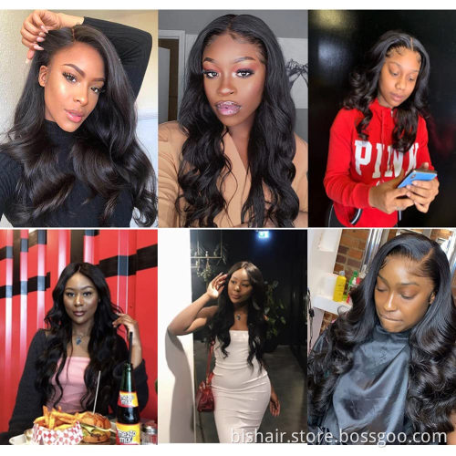 BodyWave Front Lace Wig Real Human Hair13x4 LaceFrontReal Human HairWig180% Density BrazilianRea lHuman HairLaceWig Naturalcolor